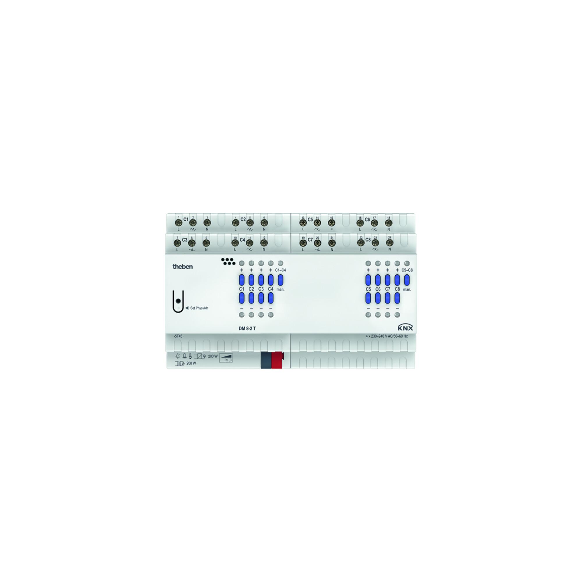 Theben Dimmaktor 8-fach DM 8-2 T KNX (4940285)