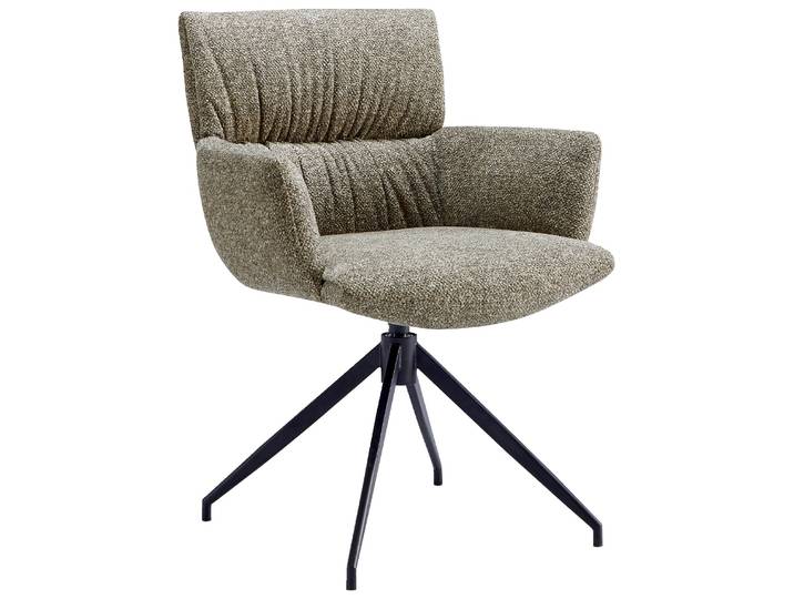 Dieter Knoll Armlehnstuhl PARIS, cappuccino, Stoff