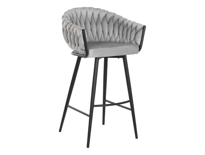 Chaise pour îlot central en acier gris 58x53x101 cm
