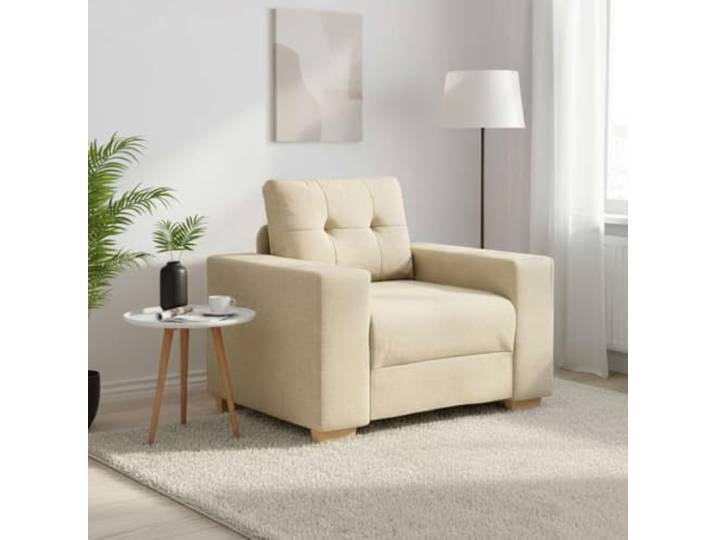 ZQQLVOO Sessel Creme 100x78x80 cm Stoff Polyester, Schaumstoffpolsterung, Sperrholzrahmen, Metallbeine, für Wohnzimmer