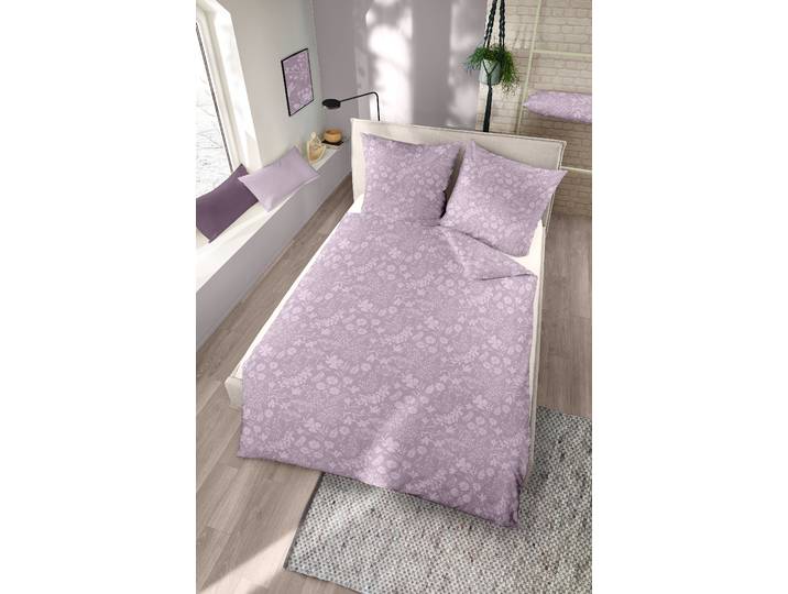Flanell-Bettwäsche Kemut 135 x 200 cm + Kissen 80 x 80 cm Pink
