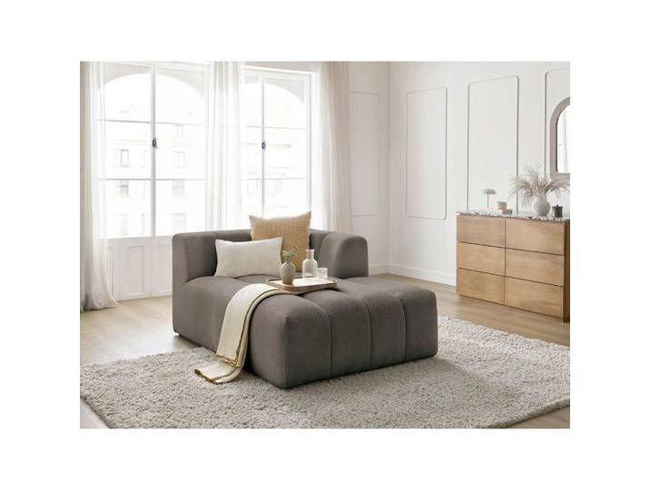 Sofaelement Annecy, Taupe, Kunststoff, 1-Sitzer, 120x72x170 cm, Rücken echt, Wohnzimmer, Sofas & Couches, Sofas, Modulsofas
