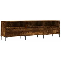 Helloshop26 - Modernes TV-Möbel mit viel Stauraum 150 x 30 x 44,5 cm matte Oberfläche aus geräuchertem Eichenholz