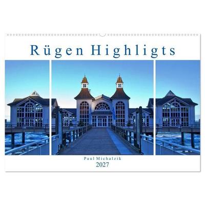 Rügen Highlights (Wandkalender 2027 DIN A2 quer), CALVENDO Monatskalender