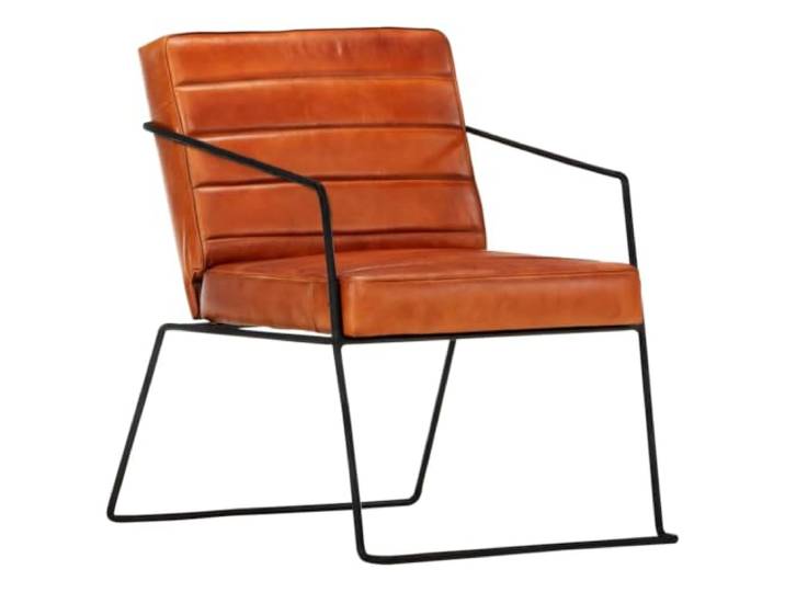 Heofavd Echtleder Sessel Hellbraun Modern Relaxsessel Lounge Stuhl