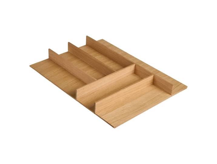 Nobilia Besteckeinsatz, Eiche, Holz, Eiche, massiv, 6 Fächer, 37.7x4.9x47.1 cm, Küchenzubehör, Besteckkästen