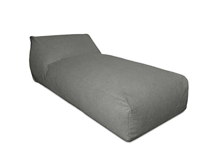 Deshome - Sitzsack für den Garten, Chaise Longue abnehmbar für den Außenbereich 180x90 cm - Bean Bag Chair, Outdoor-Sitzsack mit Polsterung Pouf Puff Design Grau braun