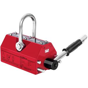 Steinberg-Systems Lasthebemagnet SBS-ML 500, mit Handhebel, 500 / 165 kg Traglast zum Heben von Flach- und Rundmaterial
