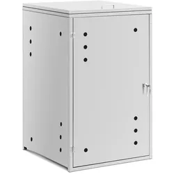 Helloshop26 - Mülltonnenbox/Abstellraum 240 Liter Belüftungslöcher Edelstahl 201 silberfarben 14_0008482
