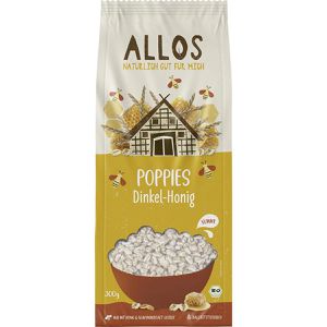 Allos Cornflakes Poppies Dinkel-Honig, 300 g, BIO, laktosefrei, aus Getreide mit 65% Vollkornanteil