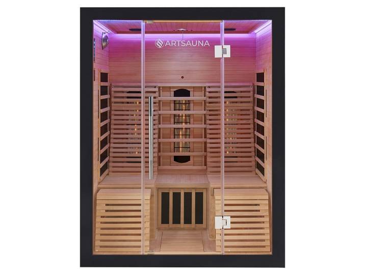 INFRAROTKABINE Helsinki 150 schwarz mit Dual Technologie & LED