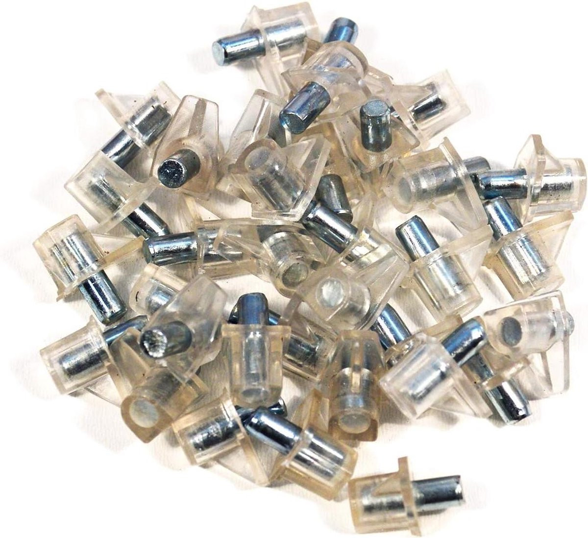 100 stuks Transparante Plankdragers met Stalen Pen voor Meubels Maken