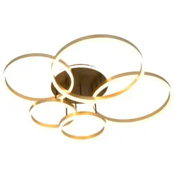 GeeTi LED-Deckenleuchte Schenna Alu, Eisen, Stahl & Metall Gold