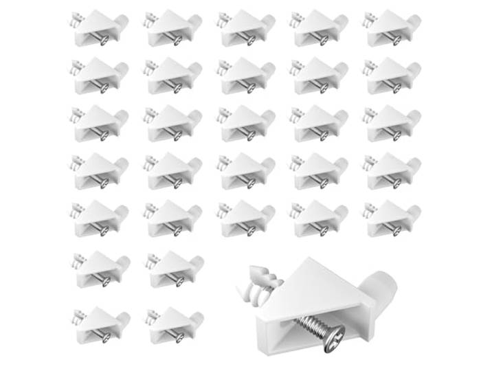 30 PCS Support Étagère Compatible avec IKEA # 101558 PAX KOMPLEMENT - Blanc
