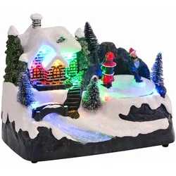 vidaXL Weihnachtlicher Tisch Mehrfarbig 16 x 11,5 x 13 cm Kunststoff