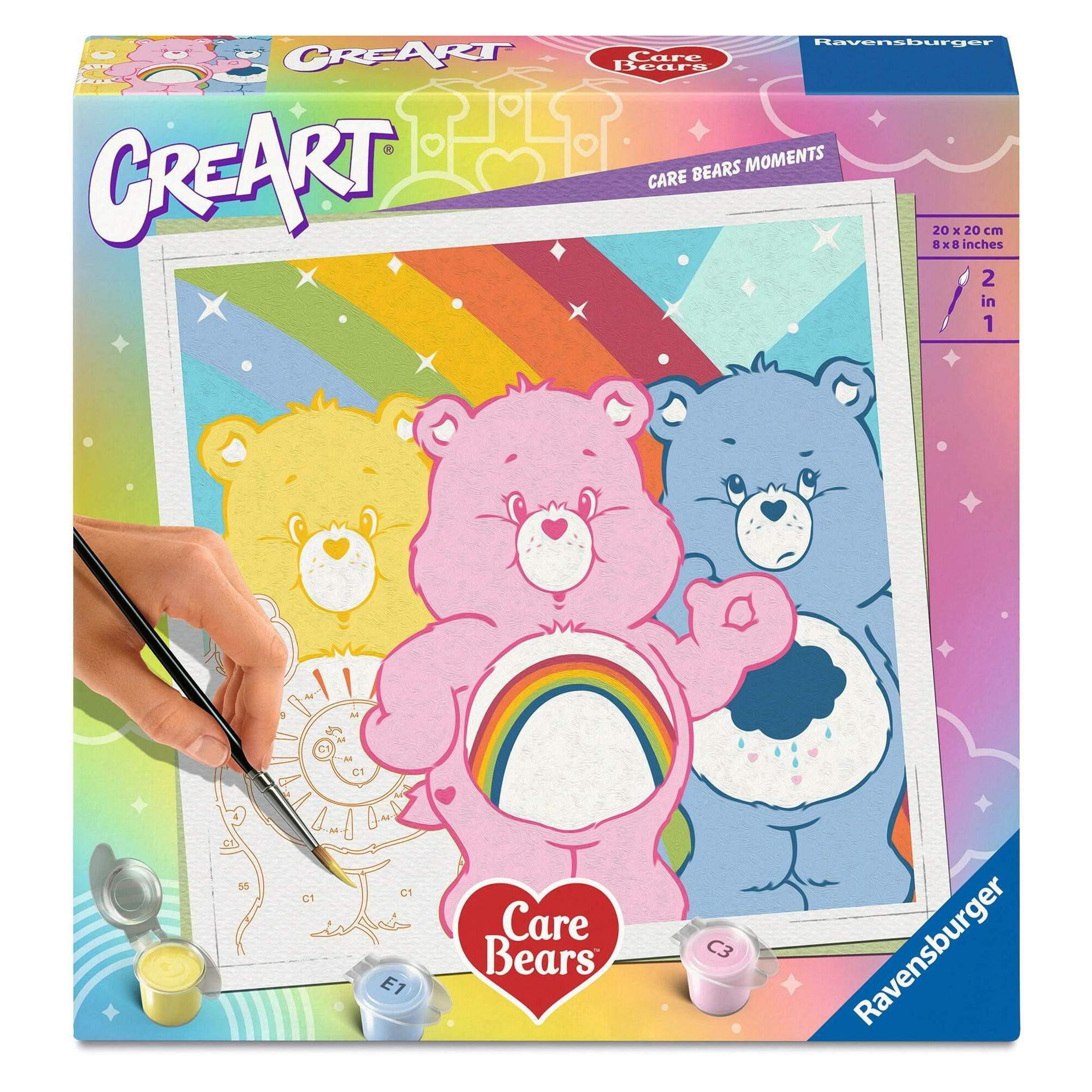 Ravensburger CreArt, Malen nach Zahlen Adults Trend Care Bears - Glücksbärchi-Momente (12023306)