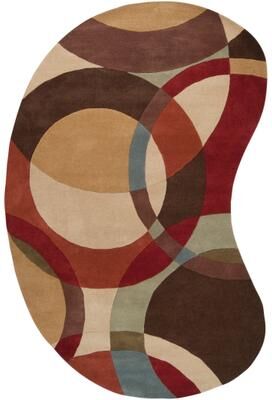 Livabliss Mayflower Handmade Modern Circles Wool Area Rug
