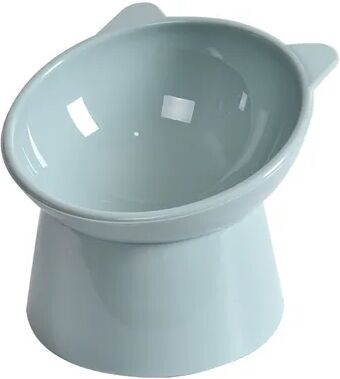 Happy Pet Pantry Raised Tilted Cat Bowl For Flat Faced Cats Ergonomic AntiVomit Elevated Cat Feeder grey