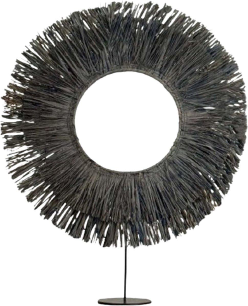 In2Deco Rotan spiegel op voet voor op tafel, Hoogte: 50 cm