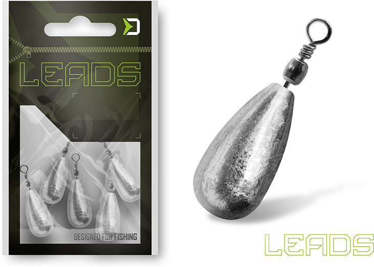 Delphin LEADS Poire émerillon / 10pcs 3,0g 3,0g