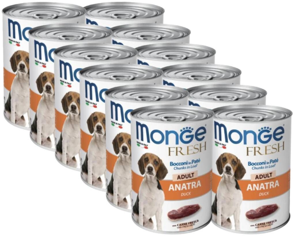 Kit Risparmio 12x400G Monge Fresh Dog ANATRA
