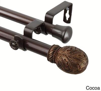 InStyleDesign Laurel Adjustable Double Curtain Rod