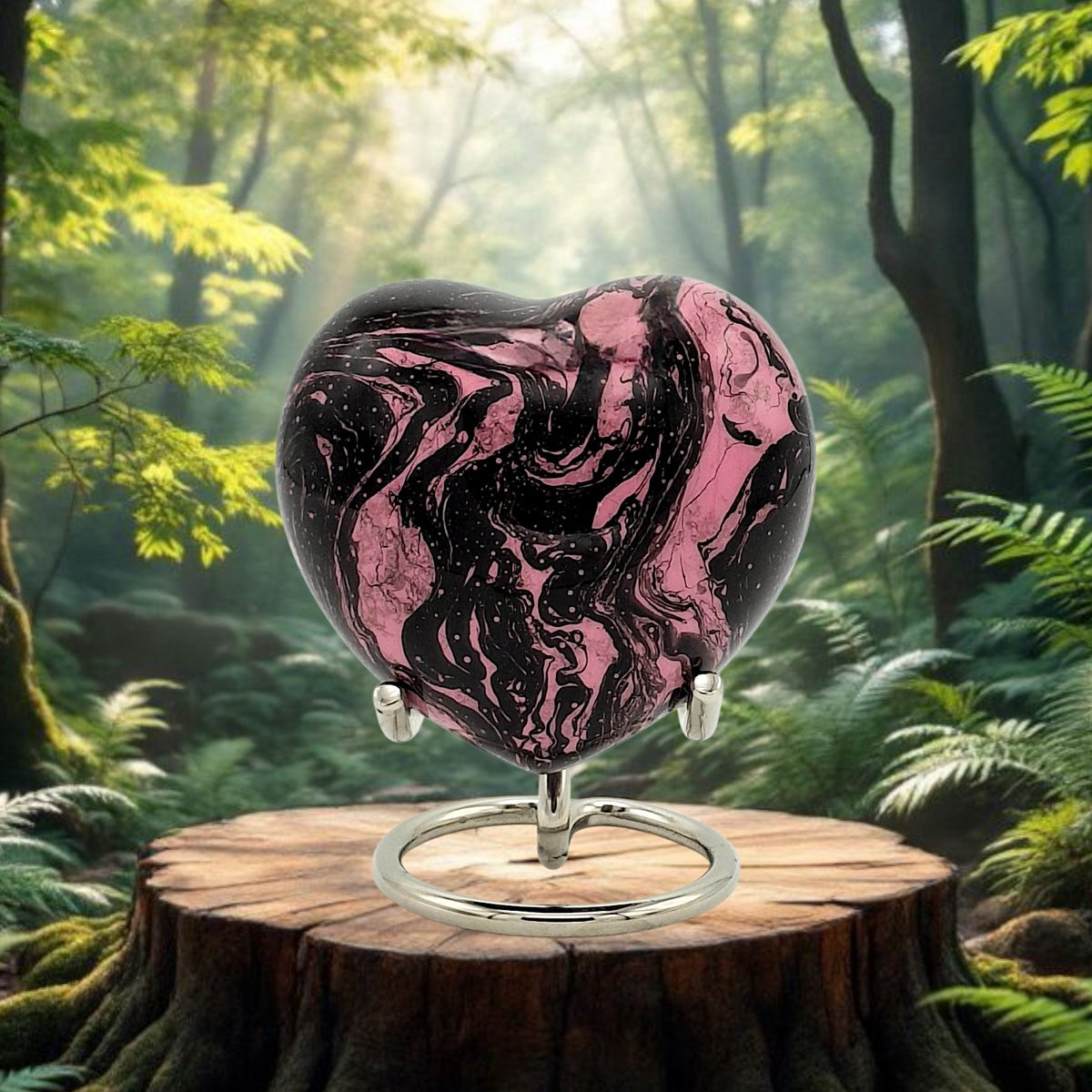 Hart Urn Pink Black Swirl 14284