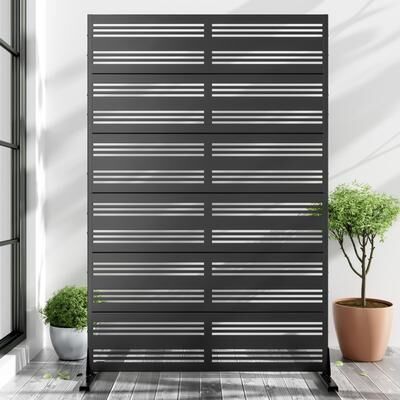 Dovelina Metal Privacy Screen Outdoor Privacy Screen Outdoor Privacy Panel - 72*47