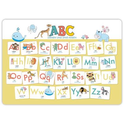 Hochwertiges ABC-Mini-Lernposter der Tiere (32,4 x 45,8 cm): Stabiler Karton, folienbeschichtet, abwischbar., Gebundene Ausgabe von Lisa Wirth, Nova