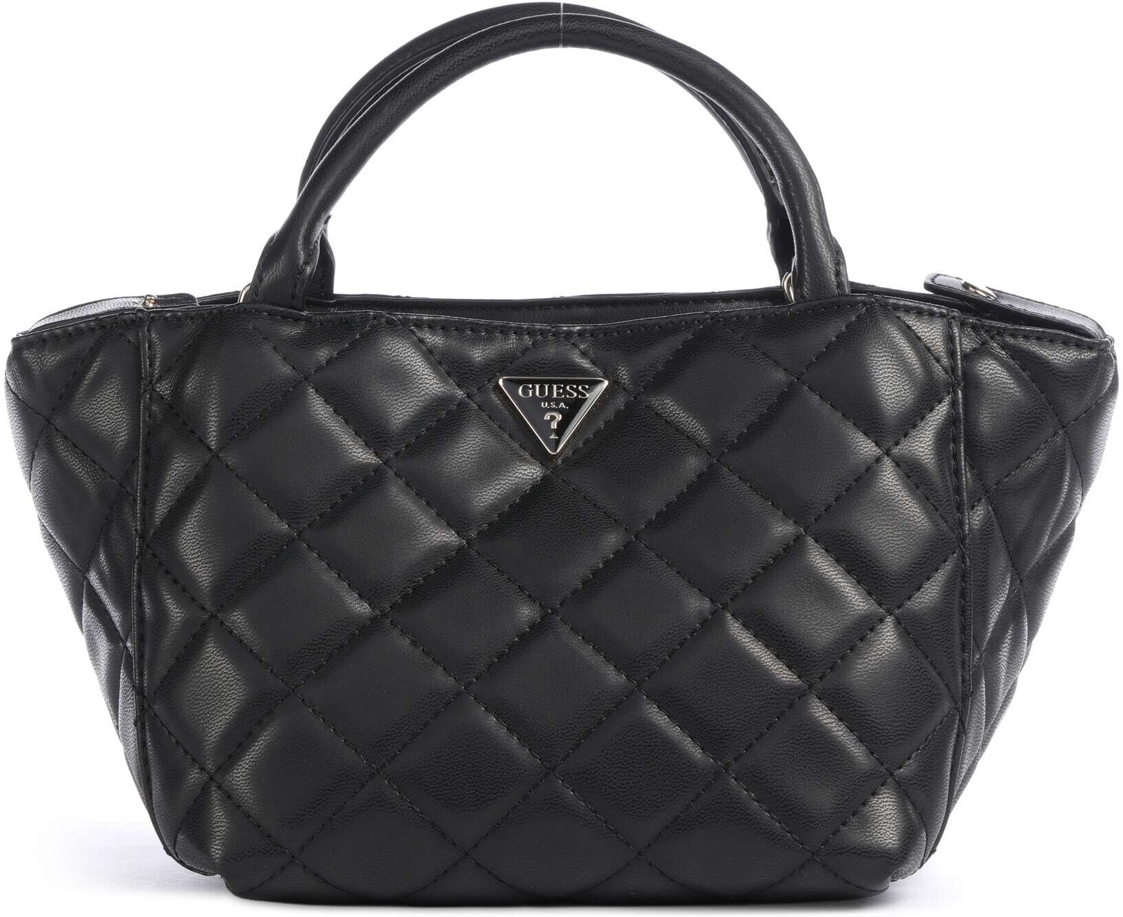 Guess Juliet Mini Handtasche aus Leder, schwarz