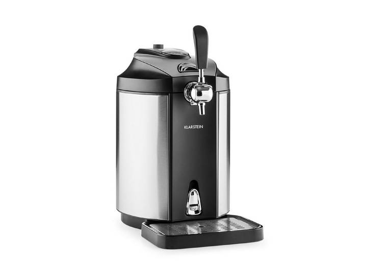 Klarstein Bierzapfanlage Skal Bierzapfanlage 5L Fässer CO2 thermoelektrisch 2-12°C Edelstahl, Bierzapfanlage Bierkühler 5l Fässer CO2