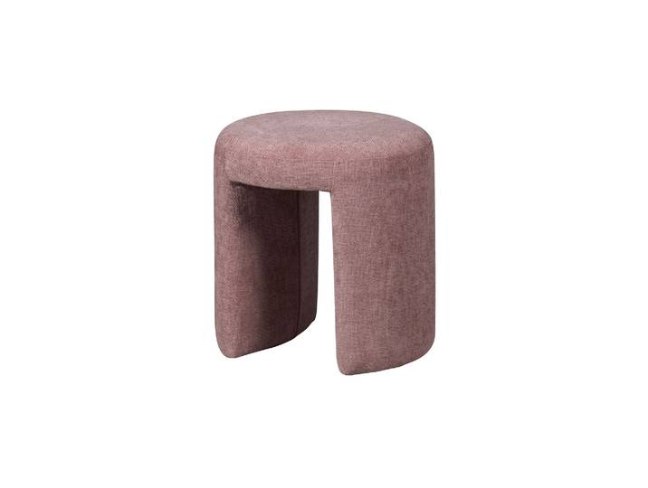 Tabouret rembourré en chenille blush Charlie