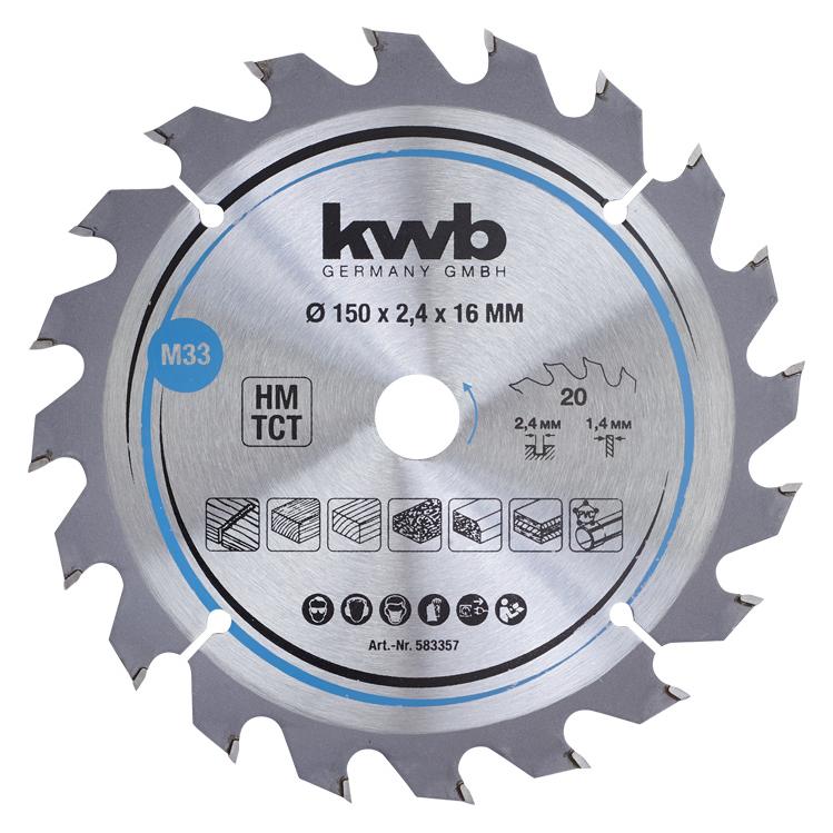 kwb Kreissägeblatt HM Mittel Ø 150x16 Z20 (583357)
