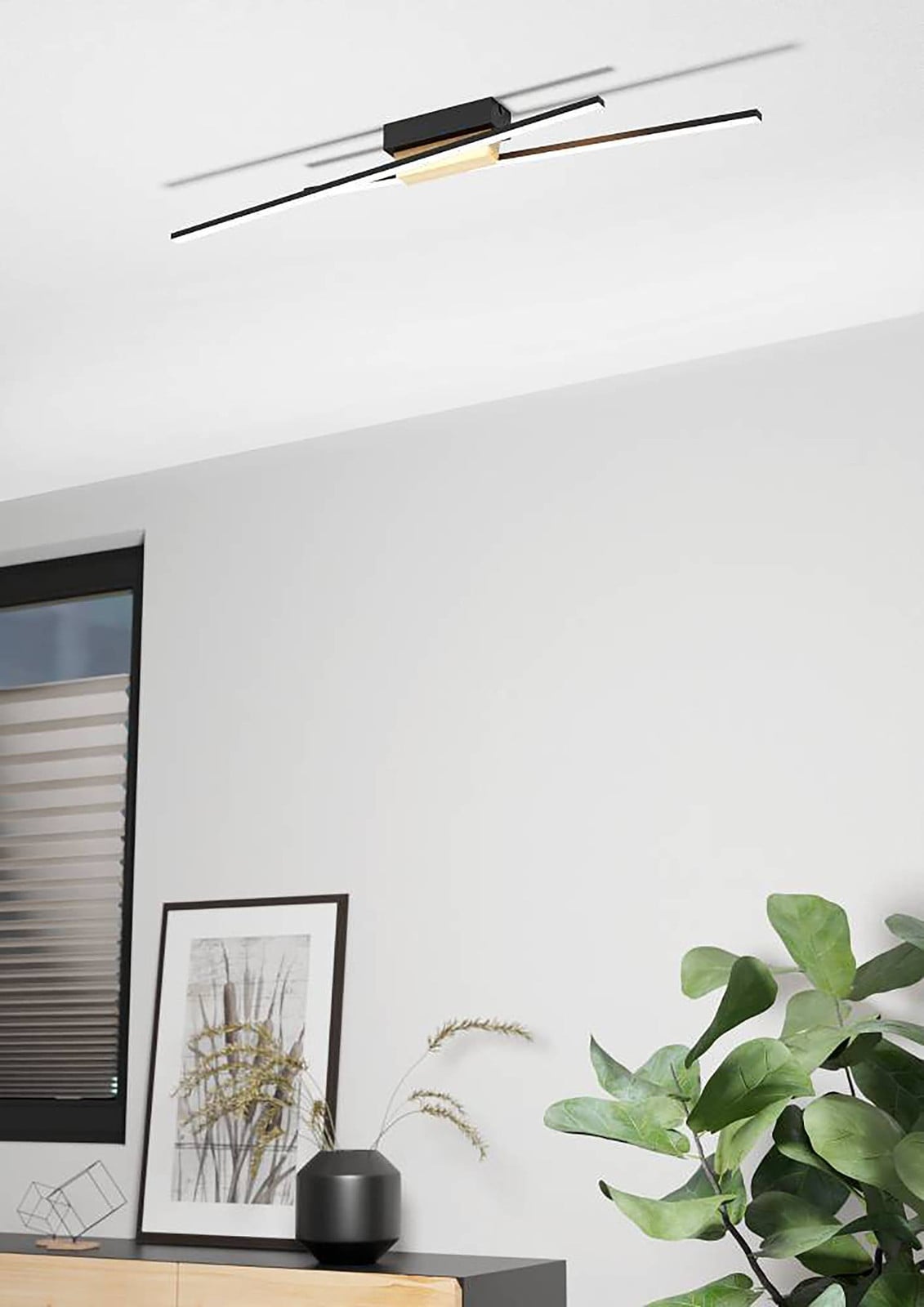 Eglo Panagria Moderne Plafondlamp met LED - Zwart