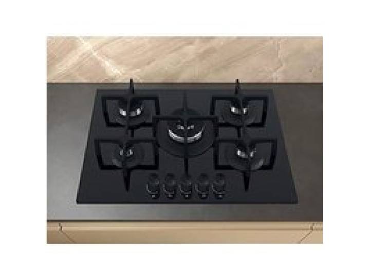 Plaque de cuisson à gaz WHIRLPOOL GOA 7523/NB1 - 73 cm - Verre noir