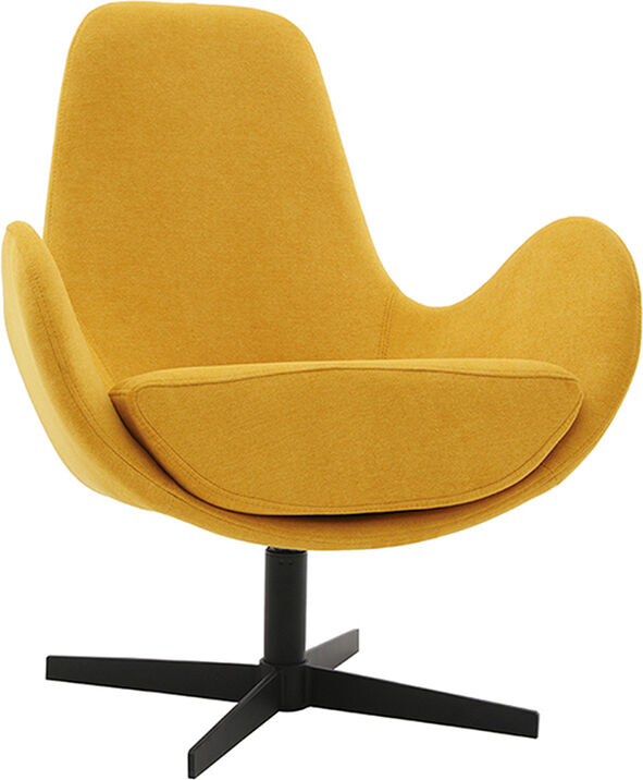Miliboo Design-Sessel Samteffekt Gelb ANDY