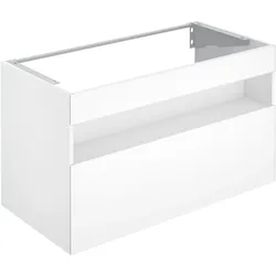 KEUCO STAGELINE Waschtischunterschrank, 1 Frontauszug, 1000x625x490mm, mit LED-Beleuchtung, 32872290100, Korpus/Front: Inox Lack Seidenmatt / Inox Glas satiniert
