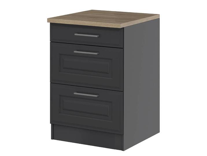 Meuble bas Rom II 50 x 85 x 60cm Gris/Gris