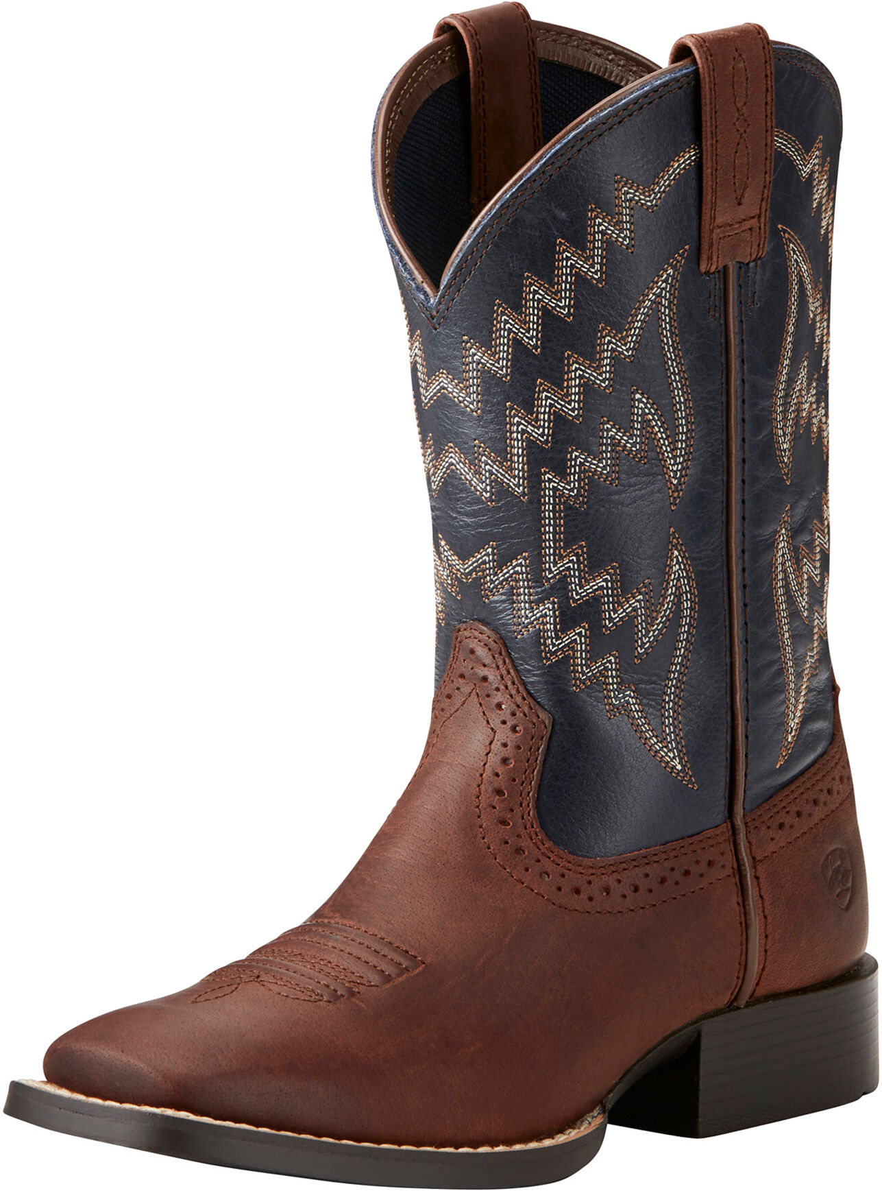 Kid's Tycoon Western Boots in Brazen Brown Arizona Sky, Size: 8 K B / Medium by Ariat