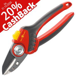 Wolf-Garten Gartenschere RS4000 Premium Plus, Amboss, 20% Cashback, Kunststoffgriff Softgrip, schneidet bis 25 mm Ø