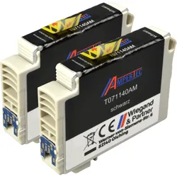2 Ampertec Tinten ersetzt Epson C13T07114H10 Doppelpack schwarz