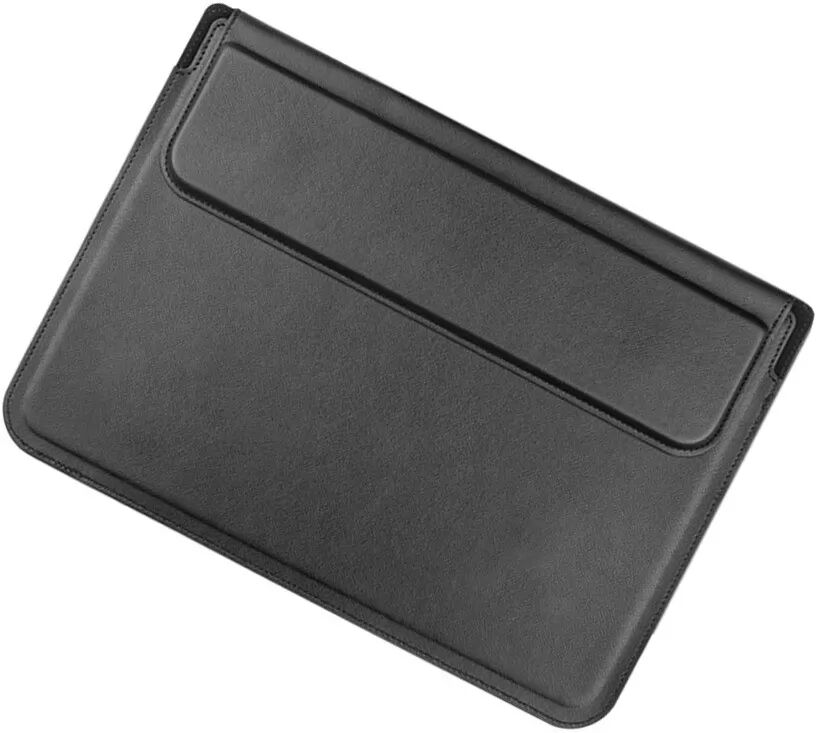 INF Leder Laptop Hülle 13.3/14 Zoll - Multifunktionale Schutzhülle mit Kühlständer Schwarz