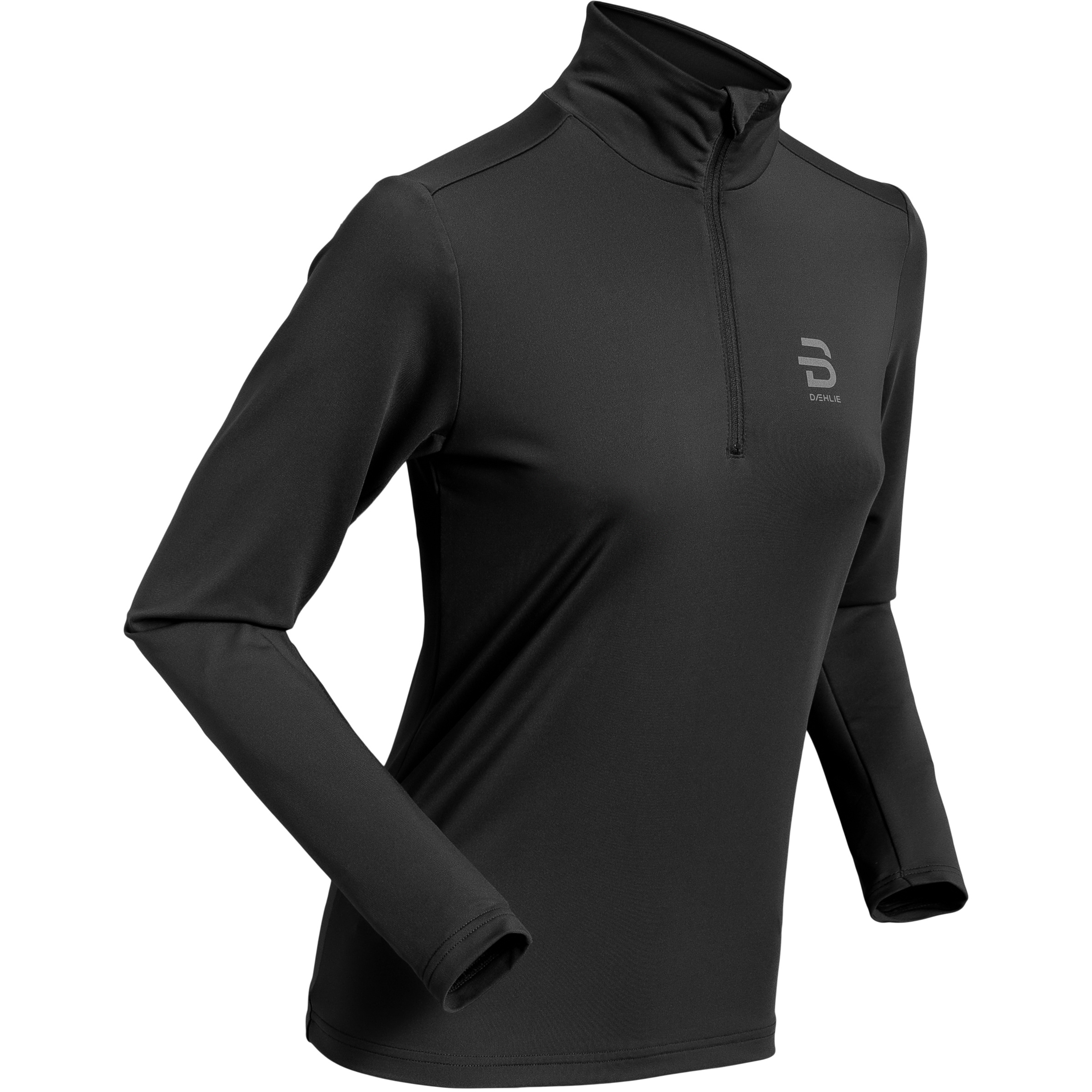 Daehlie Tempo Half Zip Damen Longsleeves schwarz Größe M Laufen | Langlauf Klassik | Langlauf Skating Schnell trocknend