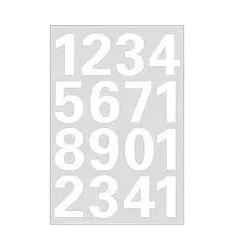 HERMA Numbers 25mm 0-9 weatherproof film white 1 sheet Selbstklebendes Symbol