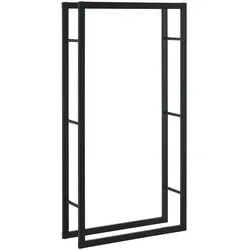 Helloshop26 - Holzregal für den Innen- und Außenbereich Designer-Holzständer aus Stahl Stütze für die Lagerung von Brennholz 80 x 03_0006303