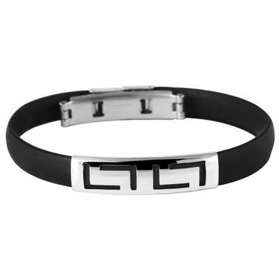 Armreif ADELIA´S "Armband – Armreif aus Kautschuk Ø 6,5 cm cm", schwarz, Armbänder, Damen, 6,5cm, Kautschuk, Armreif, Ein stilvolles Geschenk für besondere Momente