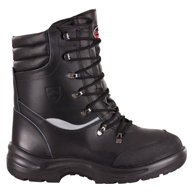 WILLAX SCHNITTSCHUTZ-STIEFEL, LEDER, SCHWARZ, GR. 45 08643356