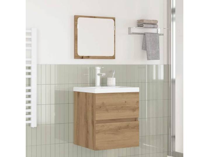 Sale juillet Ensemble de mobilier de salle de bain - - bois d'ingénierie - blanc - avec tiroir - 2 pièces - 42 x 39 x 45 cm