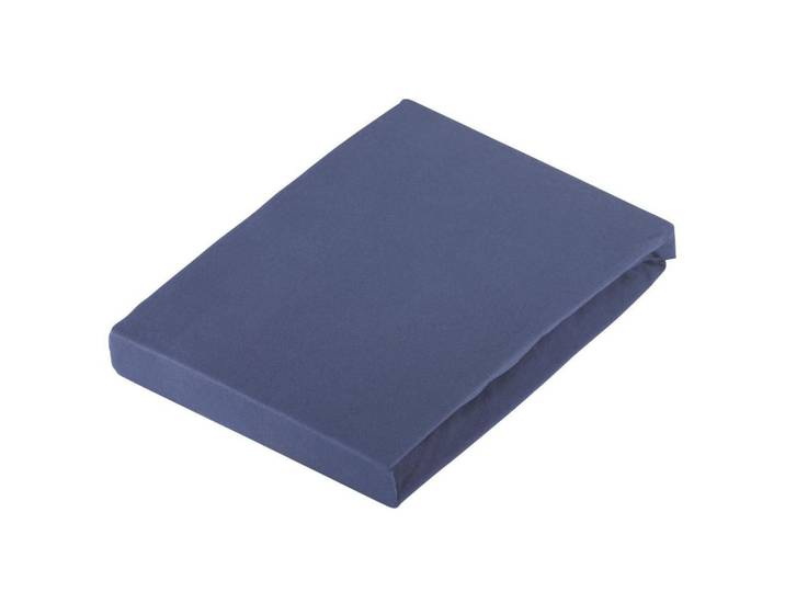Novel Fixleintuch, Blau, Dunkelblau, Textil, 150x200 cm, Textiles Vertrauen - Oeko-Tex®, Hohenstein, Rundumgummi, bügelfrei, Heimtextilien, Bettwäsche, Leintuch, Fixleintuch