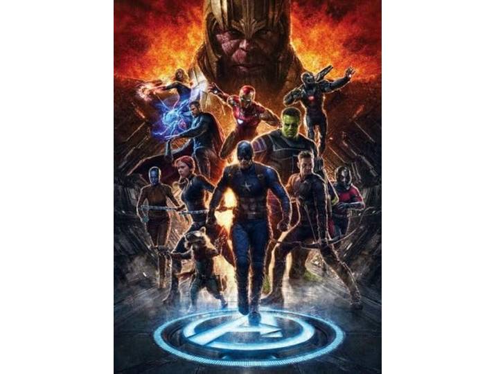 Komar Marvel Vlies Fototapete - Avengers vs Thanos - Größe: 200 x 280 cm (Breite x Höhe) - Kinderzimmer, Tapete - IADX4-073